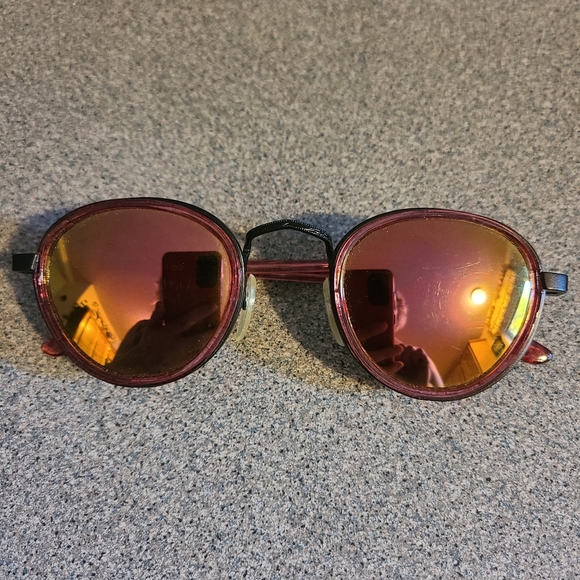 Mirrored Wire & plastic Frame Sunglasses - Picture 3 of 8